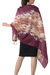 Silk batik shawl, 'Fireworks on Maroon' - Batik Silk Shawl (image 2b) thumbail