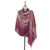 Silk batik shawl, 'Fireworks on Maroon' - Batik Silk Shawl (image 2c) thumbail