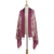 Silk batik shawl, 'Fireworks on Maroon' - Batik Silk Shawl (image 2d) thumbail