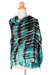 Silk shawl, 'Turquoise Reflecting Pools' - Hand Made Silk Shawl (image 2c) thumbail