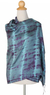 Silk shawl, 'Purple Reflecting Pools' - Silk Tie Dye Shawl thumbail