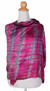 Silk shawl, 'Pink Reflecting Pools' - Tie Dye Silk Shawl thumbail