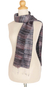 Silk batik scarf, 'Mae Nam Khong Mist' - Handcrafted Batik Silk Scarf thumbail