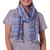 Silk batik scarf, 'Mae Nam Khong Waters' - Batik Silk Scarf