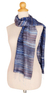Silk batik scarf, 'Mae Nam Khong Waters' - Batik Silk Scarf (image 2b) thumbail