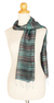 Silk batik scarf, 'Mae Nam Khong Valley' - Silk batik scarf