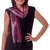 Silk batik scarf, 'Orchid Duality' - Handcrafted Batik Silk Scarf thumbail