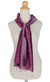 Silk batik scarf, 'Orchid Duality' - Handcrafted Batik Silk Scarf (image 2b) thumbail