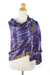 Silk shawl, 'Orchid Mystique' - Fair Trade Tie Dye Silk Shawl (image 2b) thumbail
