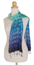 Tie-dyed scarf, 'Fabulous Sea' - Silk Scarf from Thailand (image 2a) thumbail