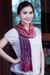 Tie-dyed scarf, 'Fabulous Wine' - Tie Dye Scarf (image 2) thumbail