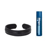 Men's leather cuff bracelet, 'Casual Black Thai' - Men's Black Tooled Leather Cuff Bracelet