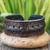 Men's leather cuff bracelet, 'Brown Braided Path' - Men's Artisan Crafted Leather Cuff Bracelet (image 2) thumbail