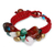Beaded gemstone bracelet, 'Flamboyant Feast' - Brass Beaded Multigem Bracelet thumbail