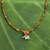 Carnelian pendant necklace, 'Elephantine Charm' - Hand Made Beaded Carnelian Necklace (image 2) thumbail