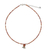 Carnelian pendant necklace, 'Elephantine Charm' - Hand Made Beaded Carnelian Necklace thumbail