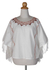 Cotton tunic, 'Exotic White Butterfly' - Women's Cotton Blouse (image 2c) thumbail