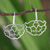 Sterling silver flower earrings, 'Peony' - Sterling silver flower earrings