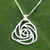 Sterling silver pendant necklace, 'Thai Rose' - Modern Sterling Silver Pendant Necklace thumbail