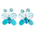 Beaded button earrings, 'Exotic Butterfly' - Beaded button earrings thumbail