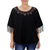 Cotton tunic, 'Exotic Black Butterfly' - Cotton tunic thumbail