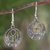 Sterling silver dangle earrings, 'Eternity's Key' - Sterling silver dangle earrings (image 2) thumbail