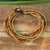 Beaded brass bracelet, 'Sunrise Joy' - Brass Beaded Quartz Bracelet thumbail