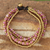 Beaded brass bracelet, 'Rose Joy' - Artisan Crafted Brass and Quartz Bracelet (image 2) thumbail