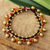 Carnelian beaded bracelet, 'Joyous Bells' - Brass Beaded Carnelian Bracelet from Thailand (image 2) thumbail