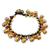 Carnelian beaded bracelet, 'Joyous Bells' - Brass Beaded Carnelian Bracelet from Thailand