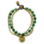 Aventurine beaded wristband, 'Daydreams' - Brass Beaded Aventurine Bracelet from Thailand thumbail