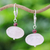 Rose quartz dangle earrings, 'Rose of Thailand' - Fair Trade Rose Quartz Dangle Earrings (image 2) thumbail