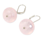 Rose quartz dangle earrings, 'Rose of Thailand' - Fair Trade Rose Quartz Dangle Earrings