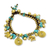Brass charm bracelet, 'Splendor of Siam' - Calcite and Brass Elephant Charm Bracelet (image 2b) thumbail