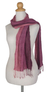 Pin tuck scarf, 'Plum Transition' - Pin tuck scarf (image 2a) thumbail