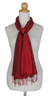 Pin tuck scarf, 'Red Transition' - Pin tuck scarf (image 2a) thumbail