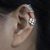 Sterling silver ear cuff earrings, 'Modern Day' (pair) - Modern Sterling Silver Ear Cuff Earrings (Pair) (image 2b) thumbail