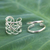 Sterling silver ear cuff earrings, 'Sleek Filigree' (pair) - Sterling silver ear cuff earrings (Pair) (image 2b) thumbail
