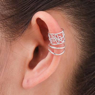Ear cuffs de plata de ley, (par) - Pendientes ear cuff de plata de ley (Pareja)