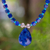 Lapis lazuli pendant necklace, 'Depths of Blue' - Beaded Lapis Lazuli Necklace (image 2b) thumbail