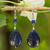 Lapis lazuli dangle earrings, 'Blue Lily' - Lapis Lazuli Dangle Earrings thumbail