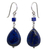 Lapis lazuli dangle earrings, 'Blue Lily' - Lapis Lazuli Dangle Earrings (image 2a) thumbail
