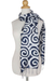 Silk scarf, 'Blue Thai Maze' - Silk scarf (image 2c) thumbail
