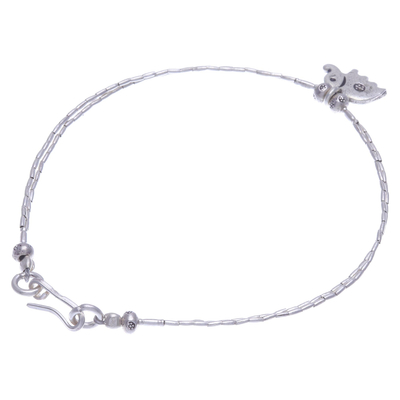 Silbernes Bettelarmband - Handgefertigtes Charm-Armband aus Feinsilber