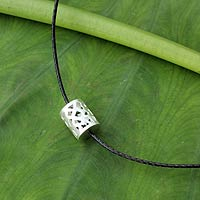 Men's sterling silver necklace, 'Forest Shadow' - Modern Men's Necklace with Sterling Silver