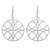 Silver dangle earrings, 'Snowflake Circle' - Silver dangle earrings