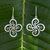 Sterling silver dangle earrings, 'Thai Pinwheel' - Fair Trade Floral Sterling Silver Dangle Earrings (image 2) thumbail