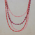 Beaded necklace, 'Summer Roses' - Beaded necklace thumbail