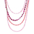 Beaded necklace, 'Summer Roses' - Beaded necklace (image 2a) thumbail