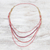 Beaded necklace, 'Summer Roses' - Beaded necklace (image 2b) thumbail